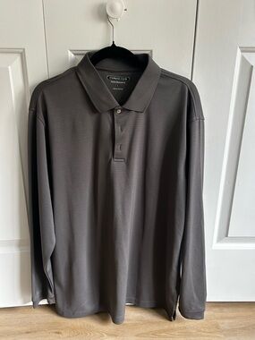 Cypress Club Long-Sleeve Performance Polo - Charcoal